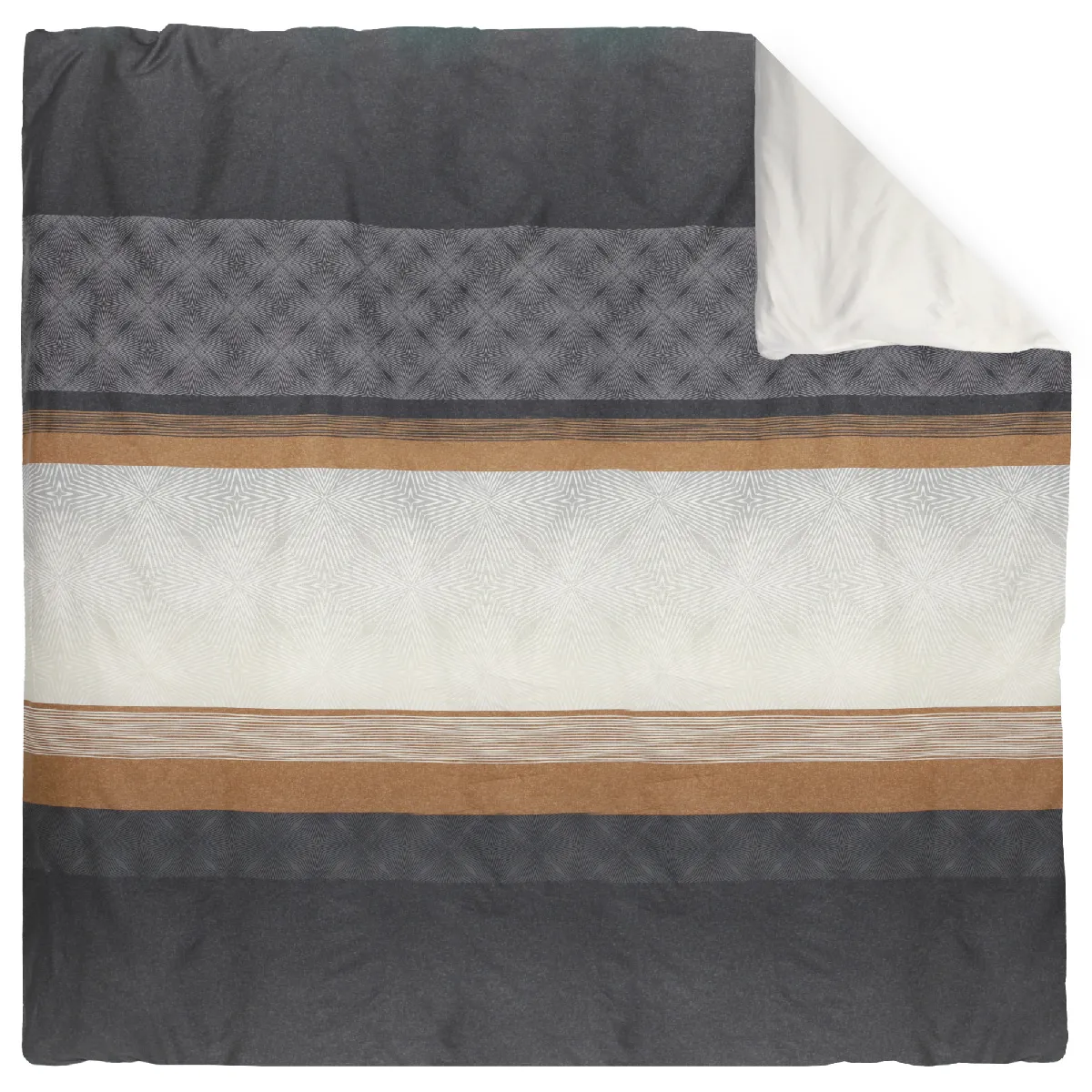 LINNEA  Housse de couette 260x240 cm satin de coton TIAGO noir