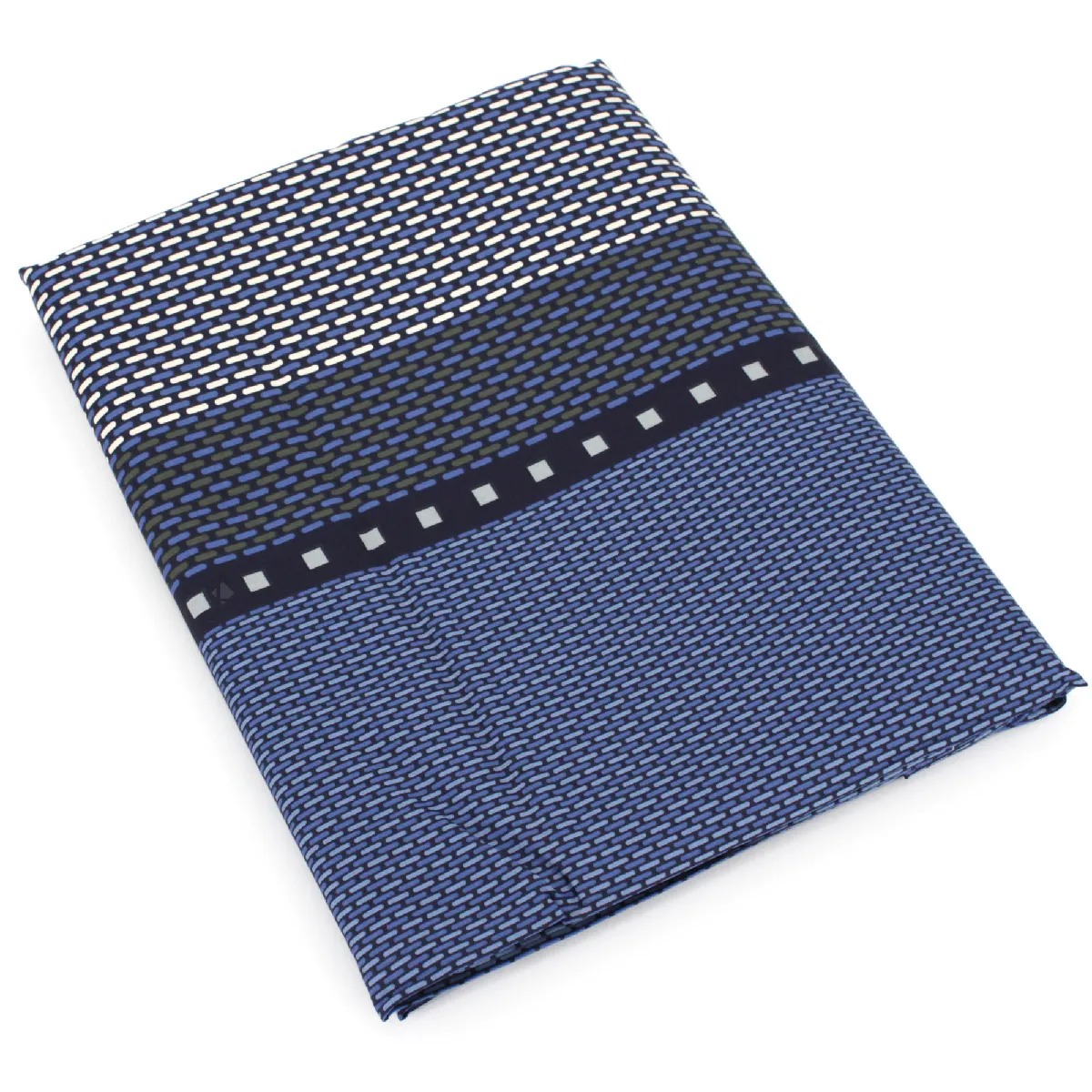 LINNEA  Drap Plat 280x325 cm Satin de Coton Enzo Bleu