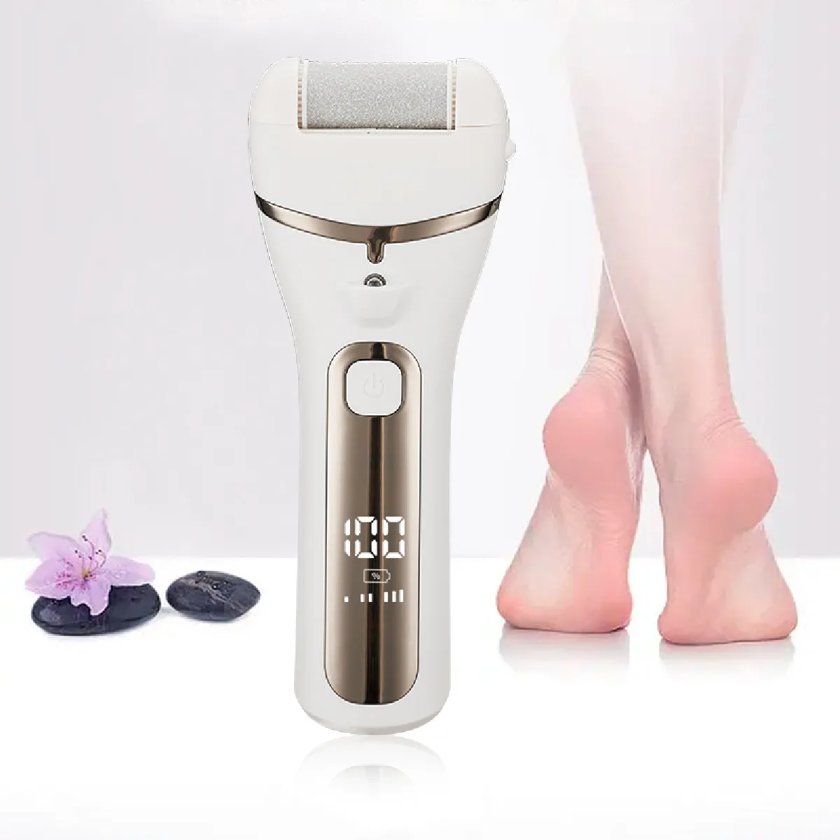 Râpe électrique Rechargeable Pour Pieds - Rose - Lime Callosités Pédicure