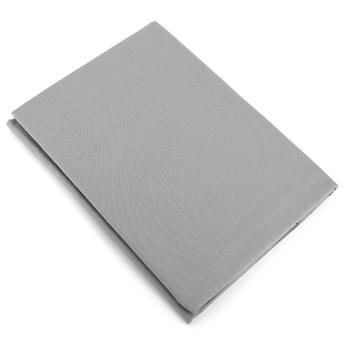 LINNEA Drap plat uni 100% coton alto 180x290 cm - Gris Alu