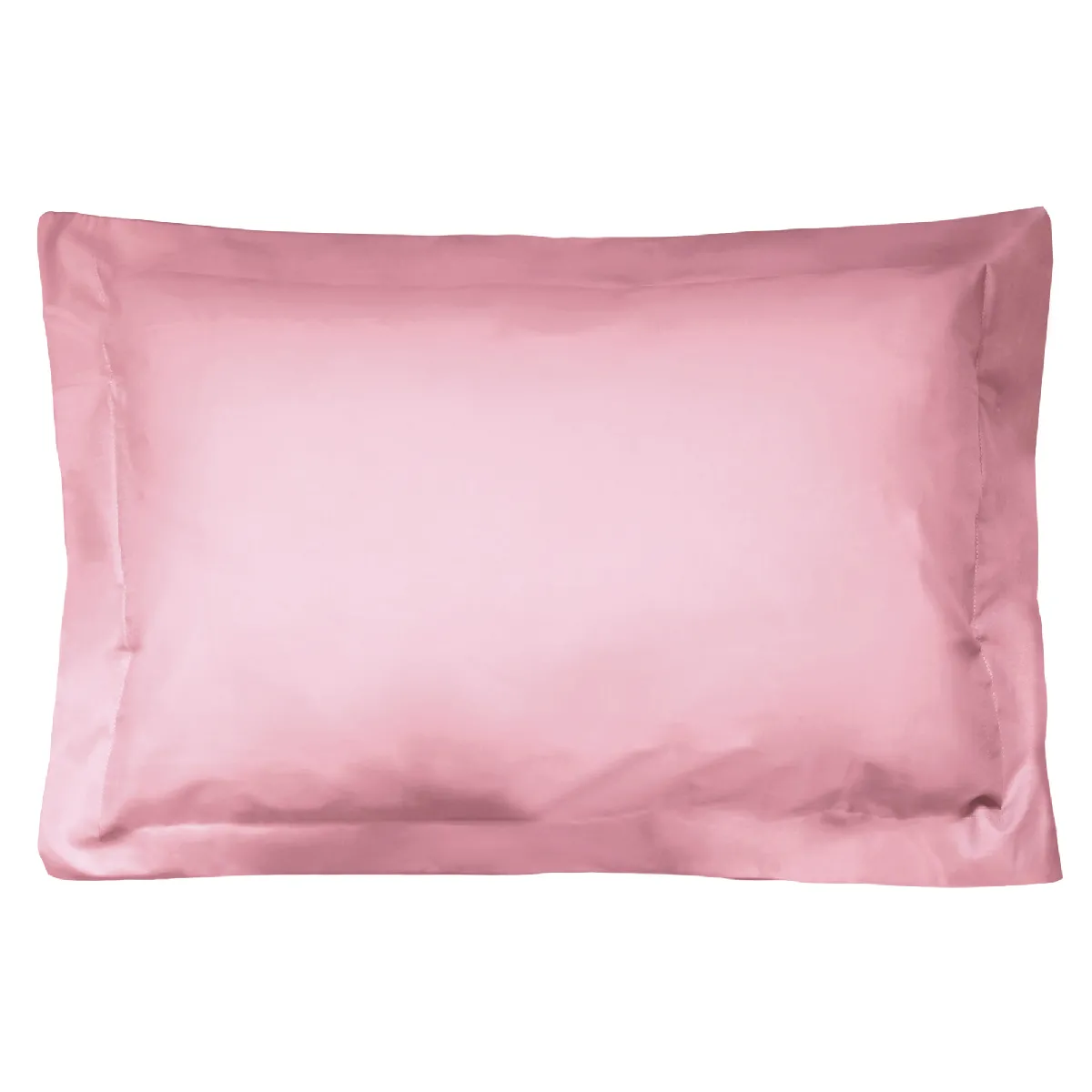 LINNEA Taie d'oreiller uni 100% coton alto 50x80 cm - Rose Macaron