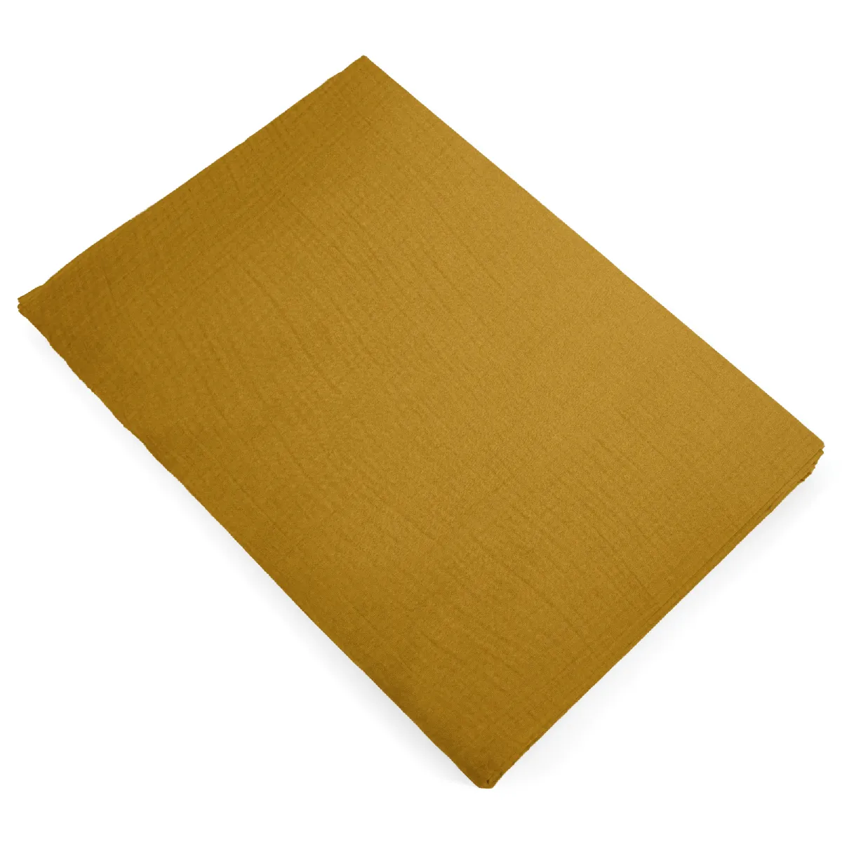 Linnea drap plat en mousseline de coton Milos - Jaune