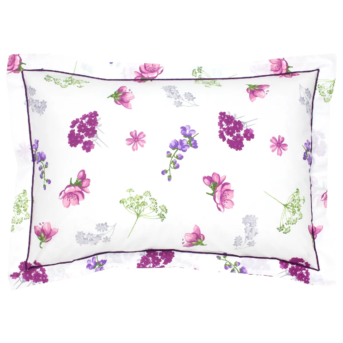 Linnea Taie d'oreiller 70x50 cm 100% Coton Pretty Blanc