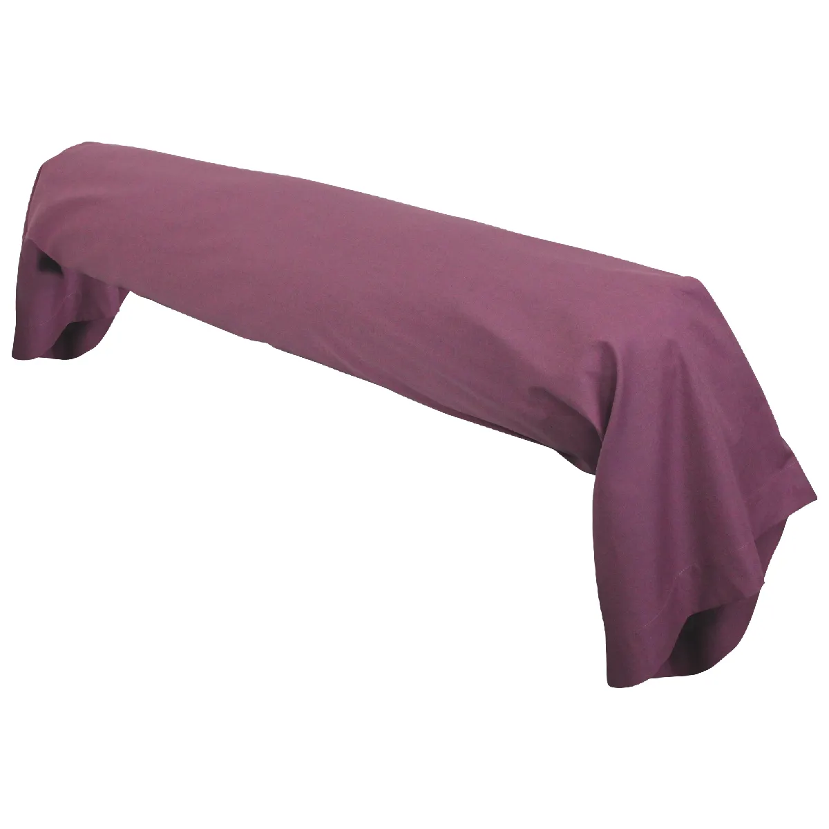 Taie de traversin uni 100% coton ALTO 185x43 cm - Violet Raisin