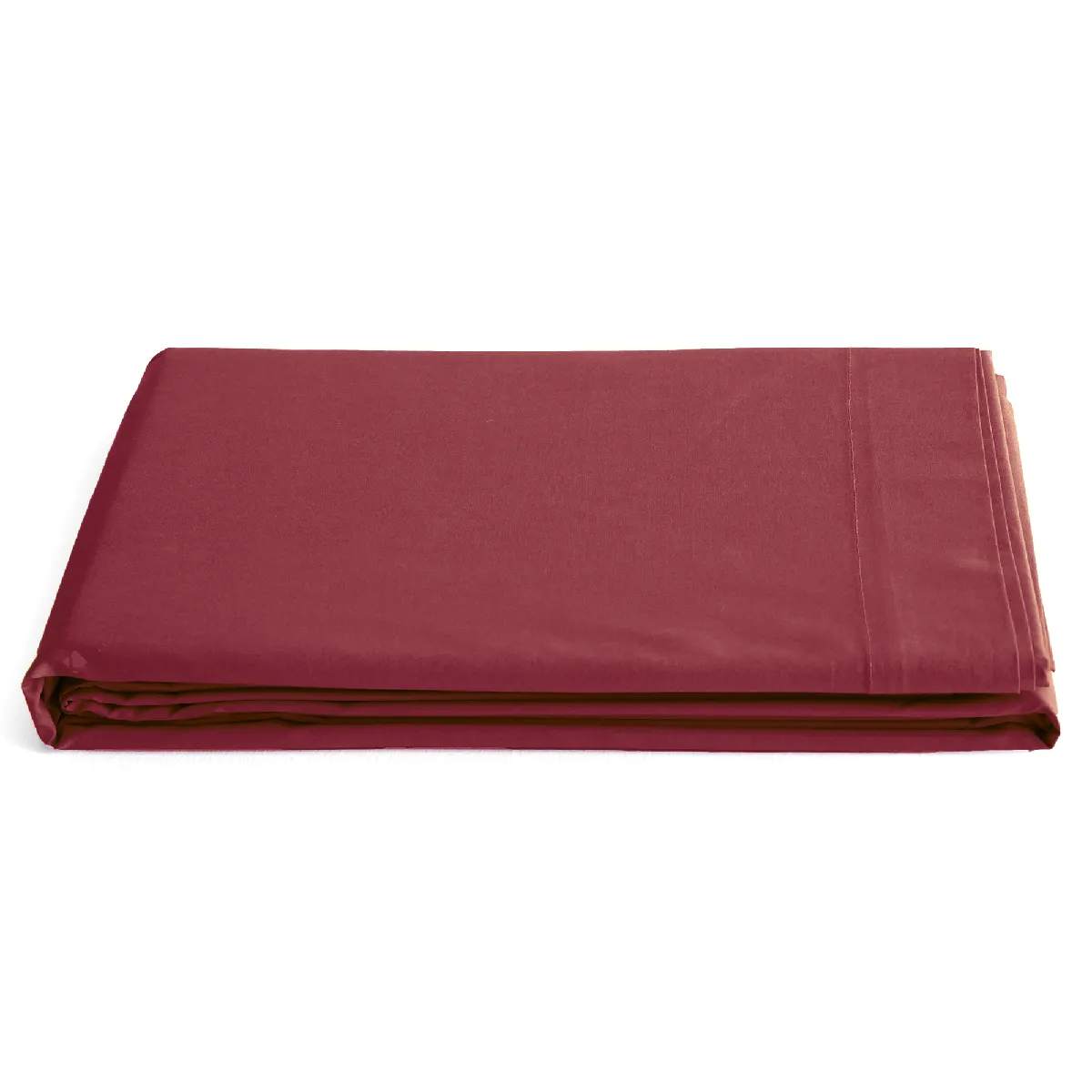Linnea drap plat percale de coton Manoir - Rouge