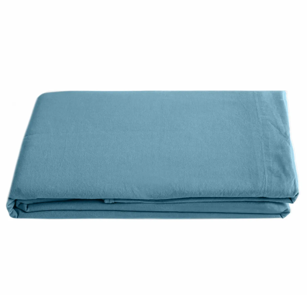 Linnea drap plat en lin lavé Sonate - Bleu