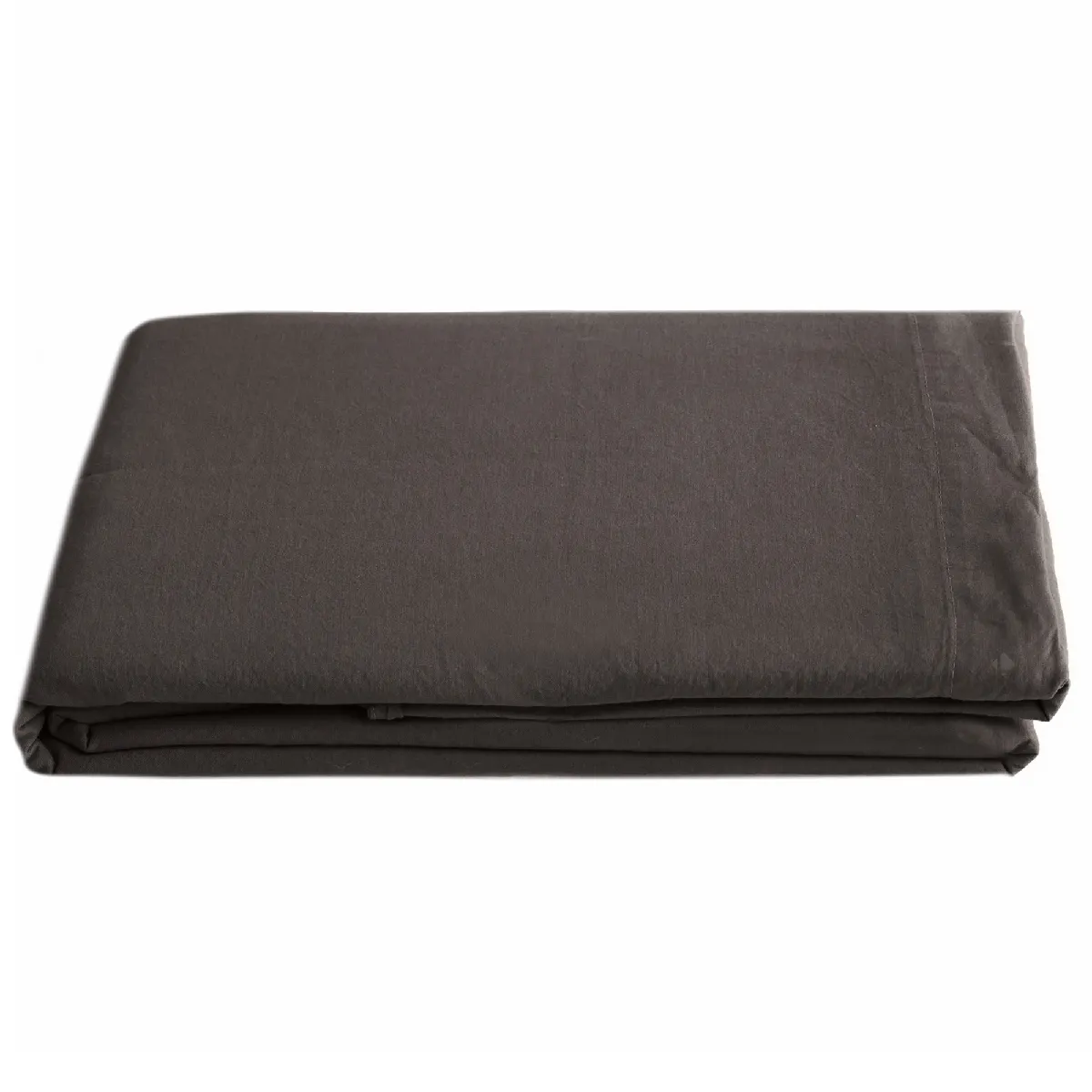 Linnea drap plat coton lavé Palace - Marron
