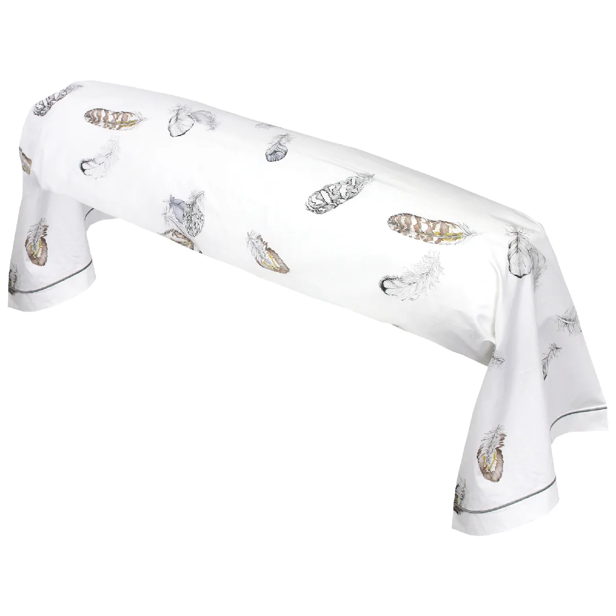 LINNEA  - Taie de traversin Percale pur coton plumes 240x43 cm - Blanc