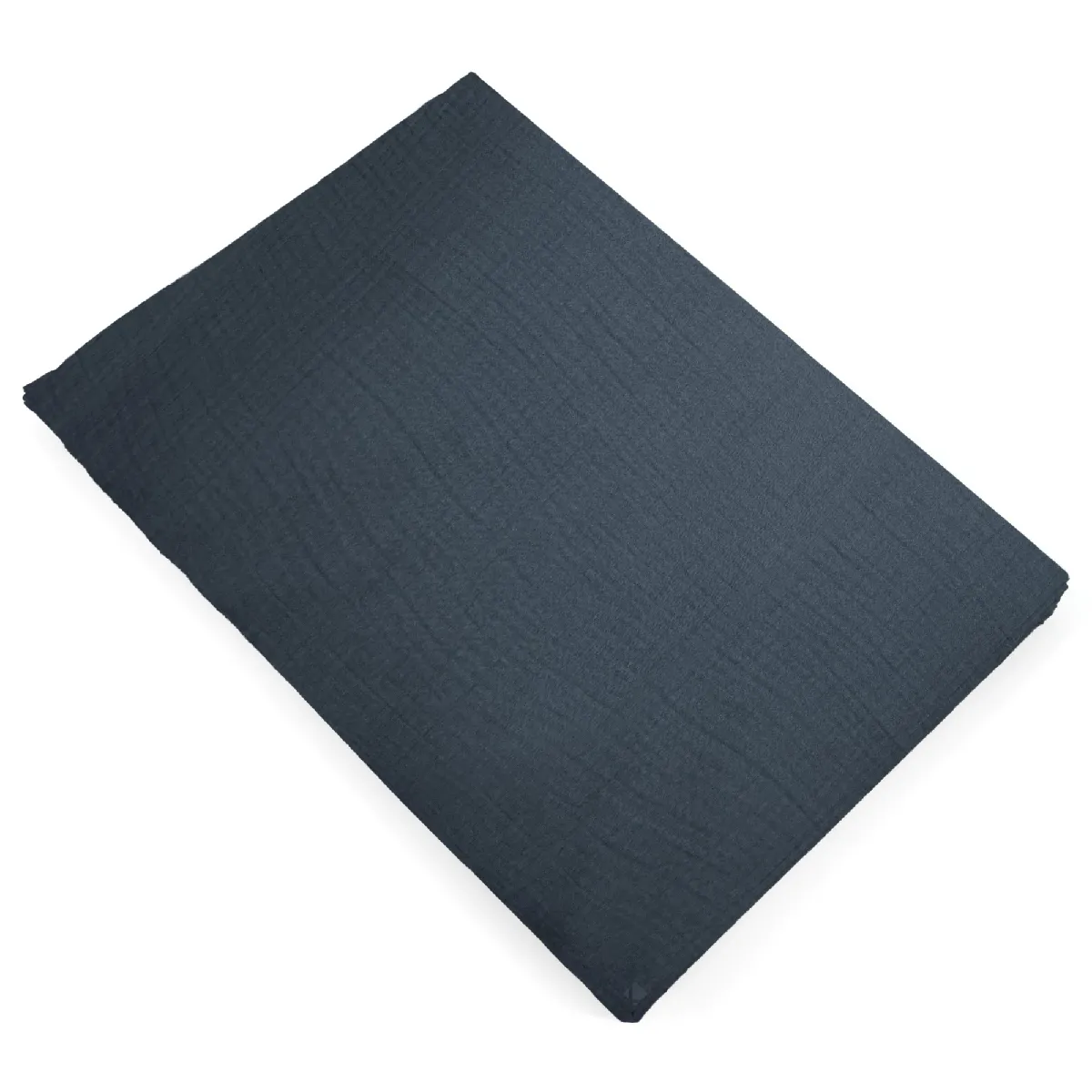 Linnea drap plat mousseline de coton Milos - Noir