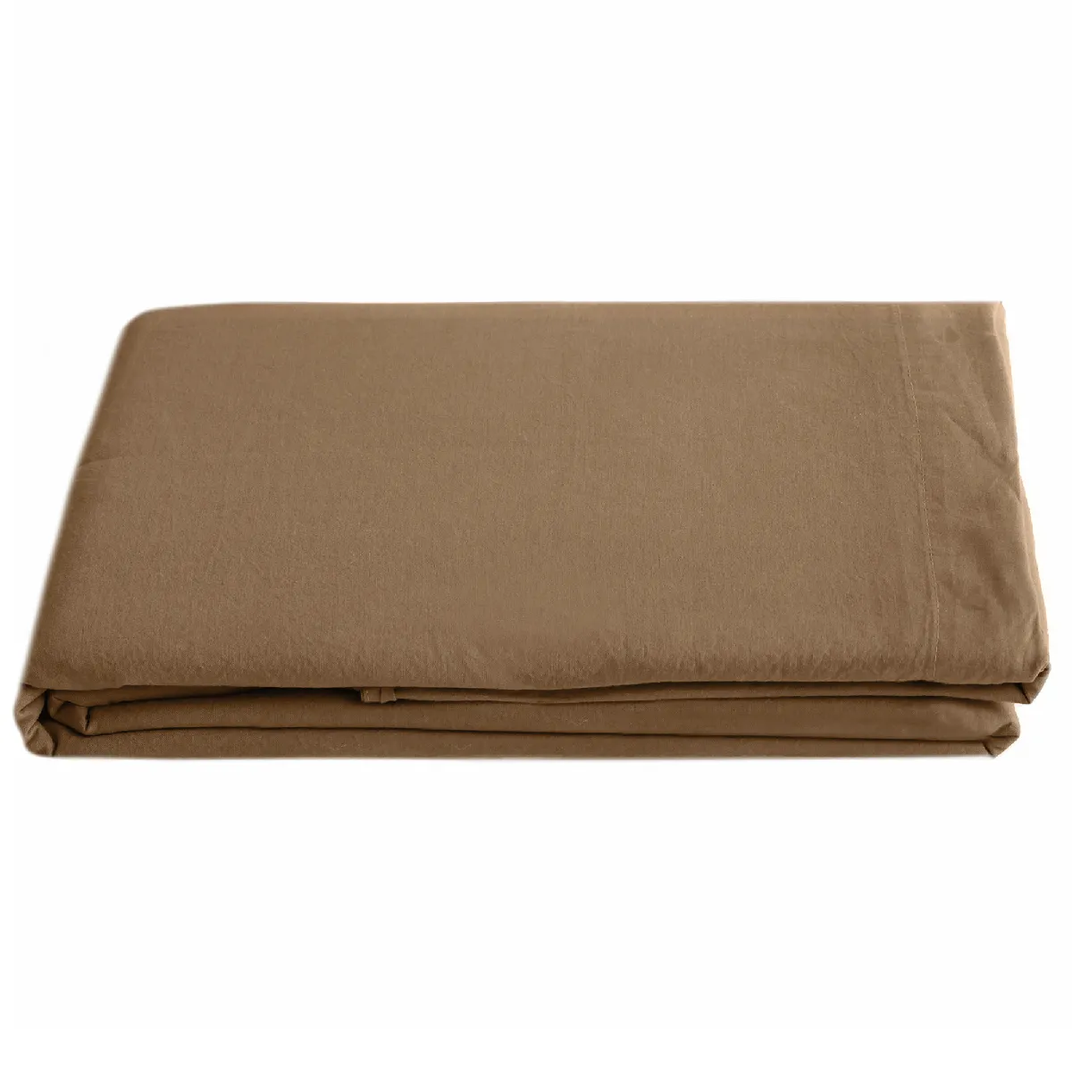 Linnea drap plat coton lavé Palace - Marron