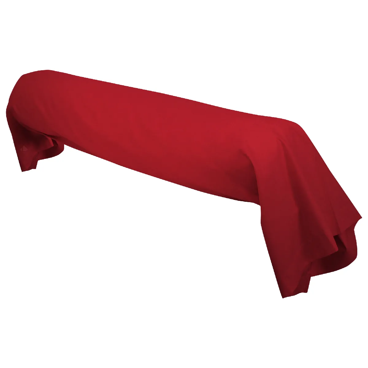 Taie de traversin uni 100% coton alto 185x43 cm - Rouge Garance