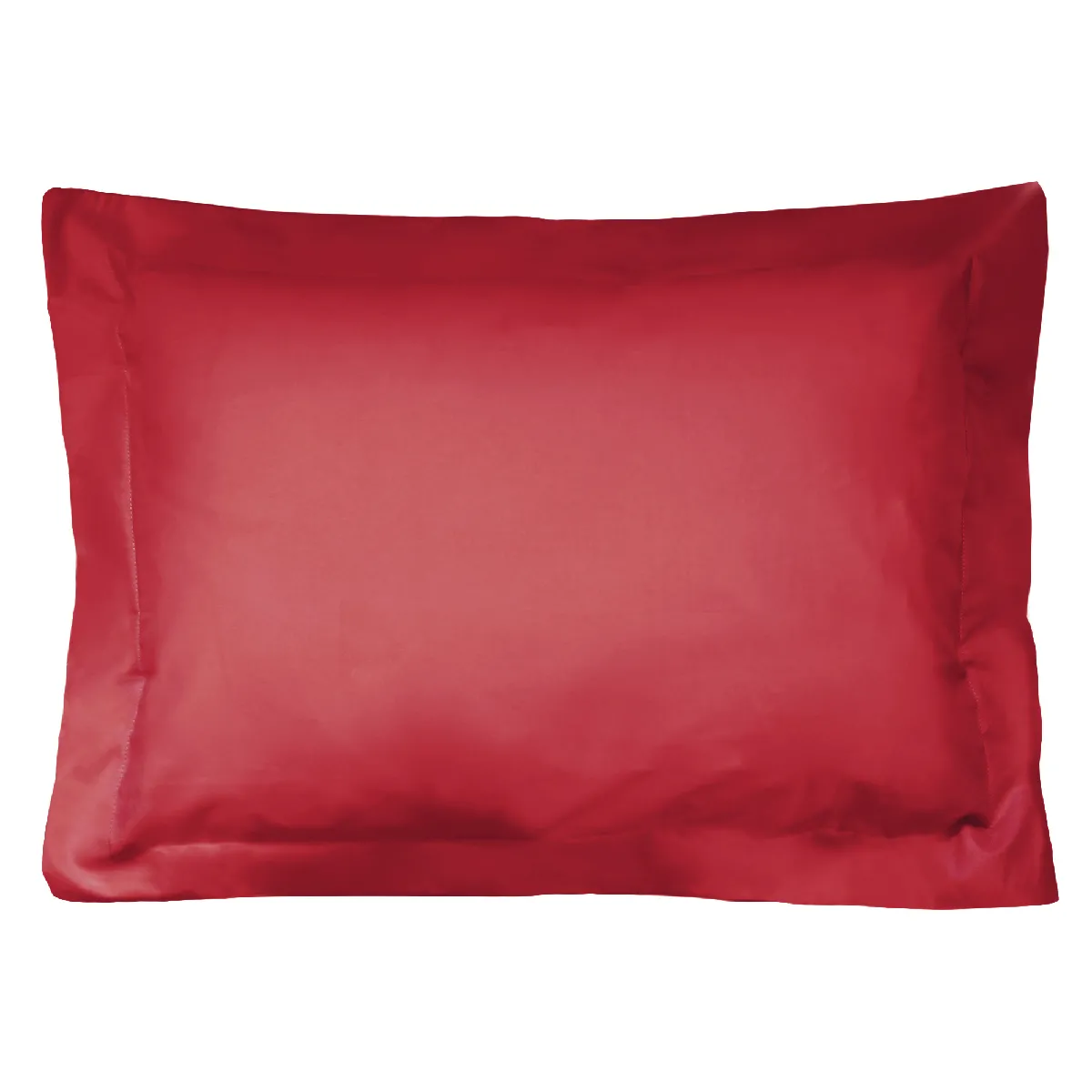 LINNEA Taie d'oreiller uni 100% coton alto 40x60 cm - Rouge Garance
