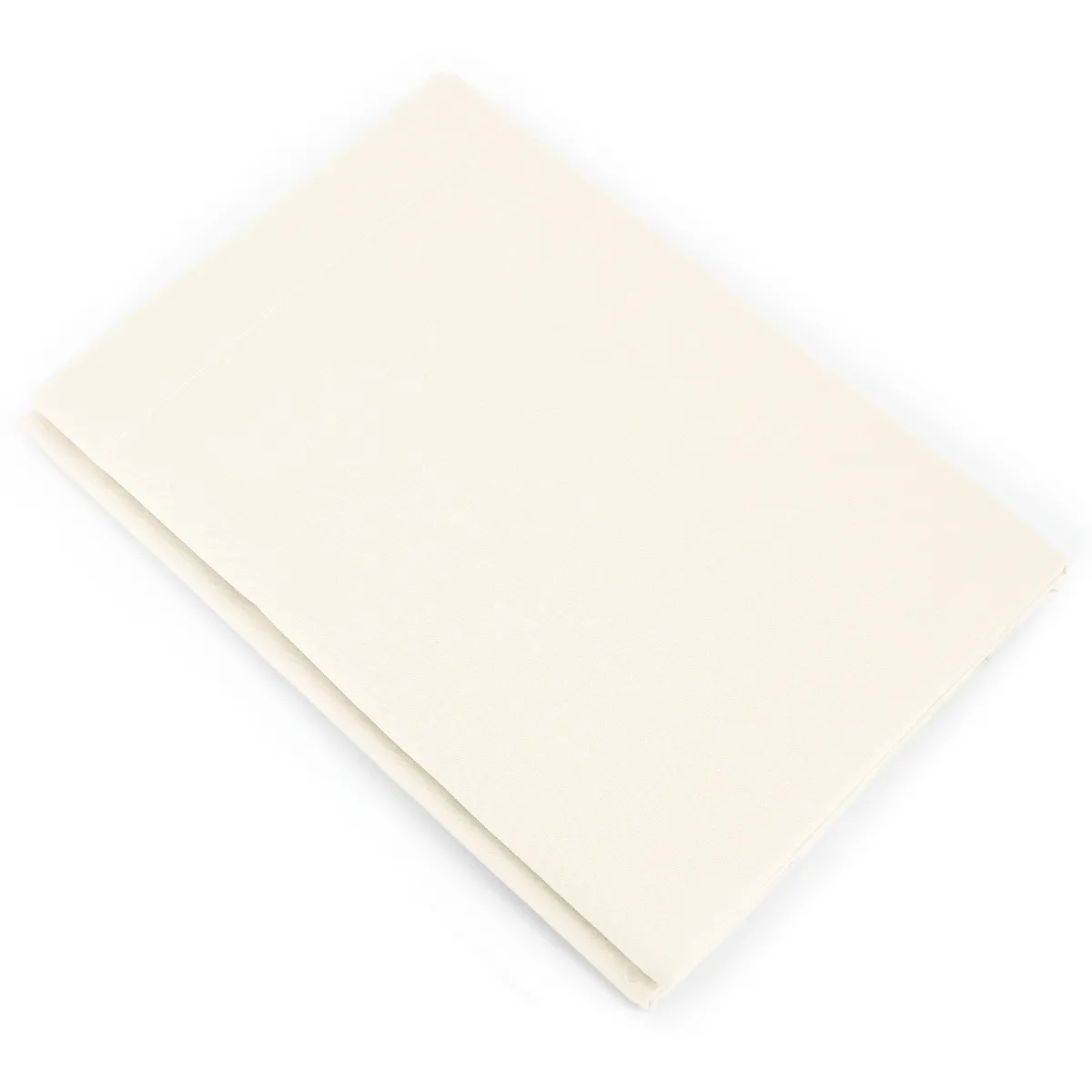 LINNEA Drap plat uni 100% coton alto 240x310 cm - Ivoire Cr&egrave;me