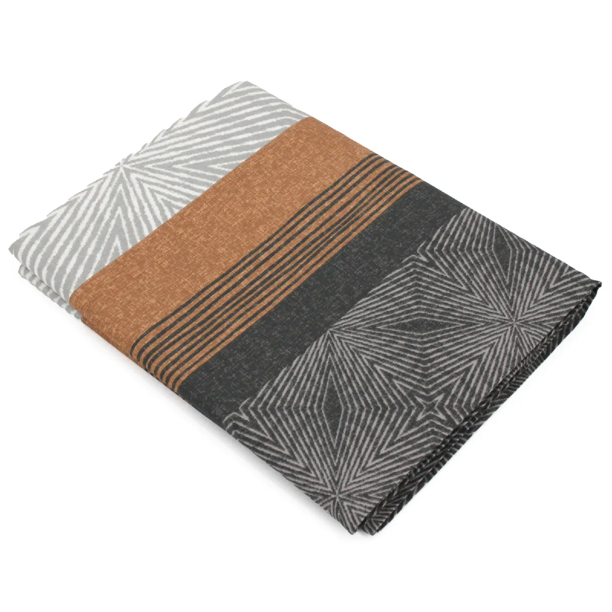 LINNEA  Drap plat 280x325 cm satin de coton TIAGO noir