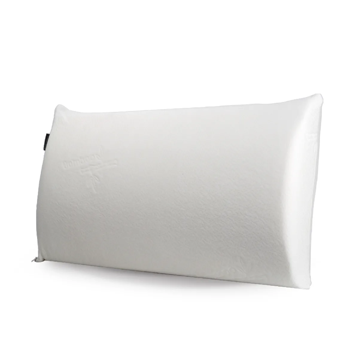Oreiller nomade Visco-v&eacute;g&eacute;tal &agrave; m&eacute;moire de forme 60x33 - Blanc