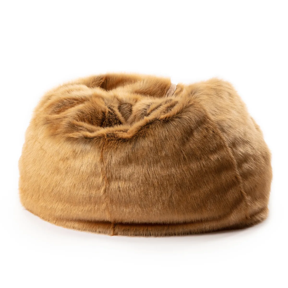 Pouf en peluche li&egrave;vre brun lewis avec remplissage