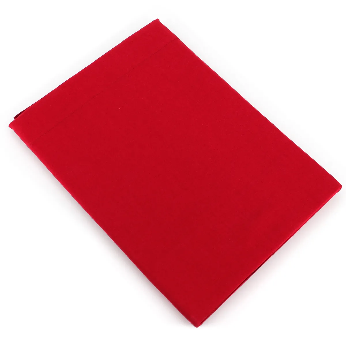 LINNEA Drap plat uni 100% coton alto 180x290 cm - Rouge Garance