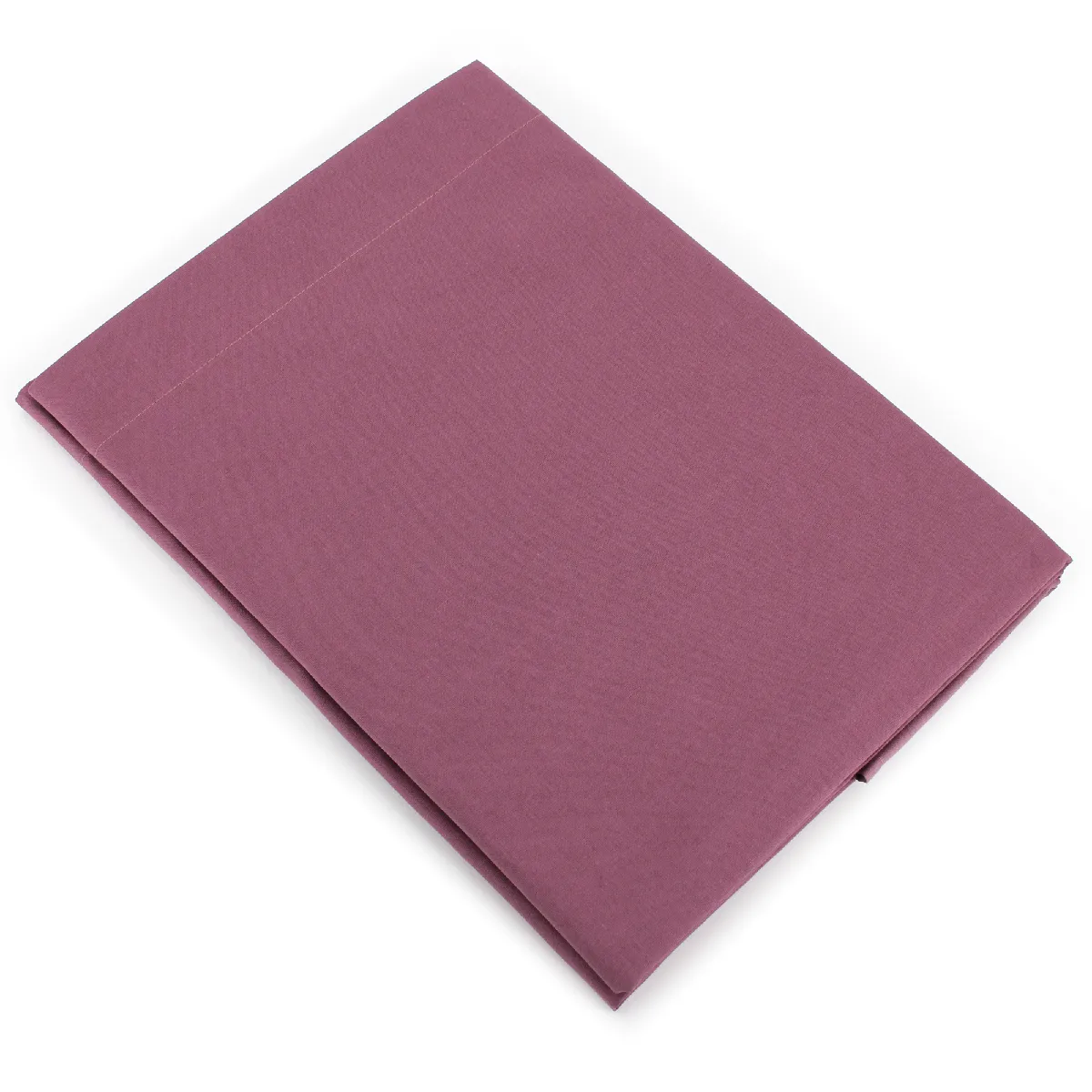 LINNEA Drap plat uni 100% coton ALTO 180x290 cm - Violet Raisin