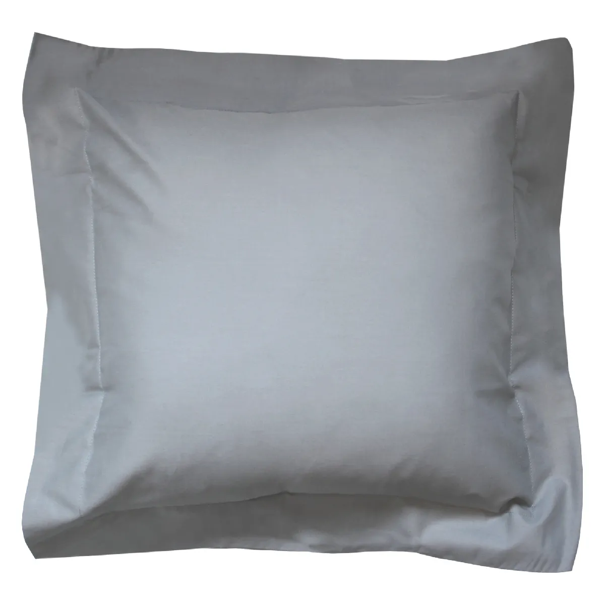 LINNEA Taie d'oreiller uni 100% coton alto 40x40 cm - Gris Alu