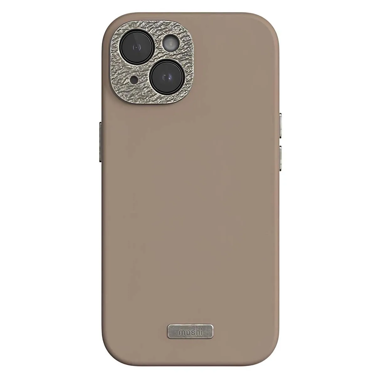 Moshi Marron Coque Magsafe Iphone 15 Plus En Cuir Modèle Napa Antichoc Ultra Élégant Foncé