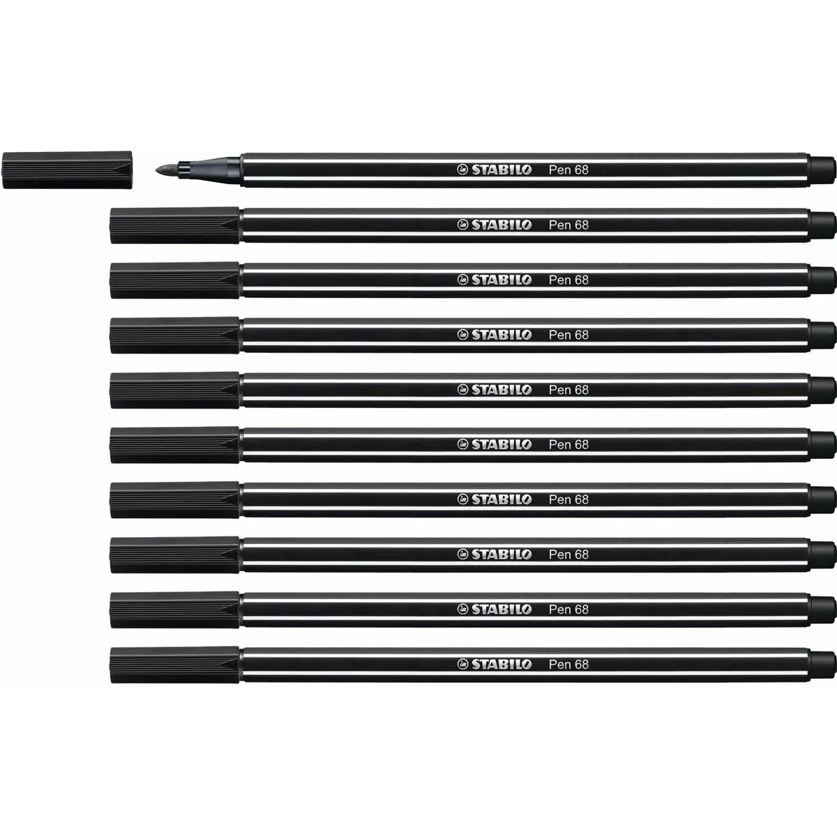 Stabilo Noir Pen 68 Feutre Lot De 10 - Image 3