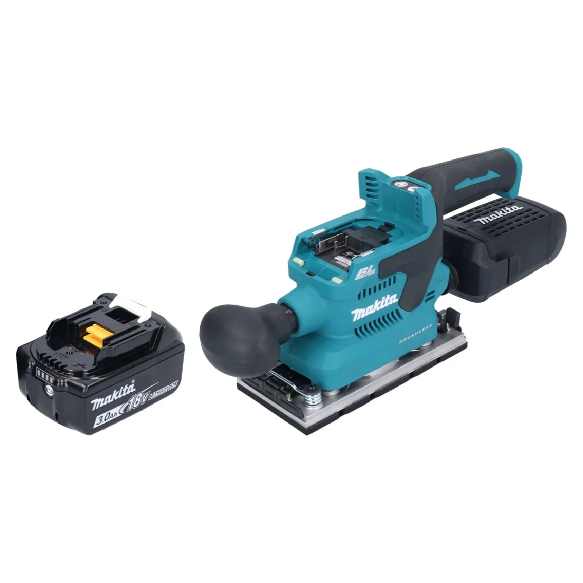 Makita DBO 382 F1 Ponceuse vibrante sans fil 18 V 93 x 185 mm Brushless + 1x batterie 3 0 Ah sans chargeur - vue 2