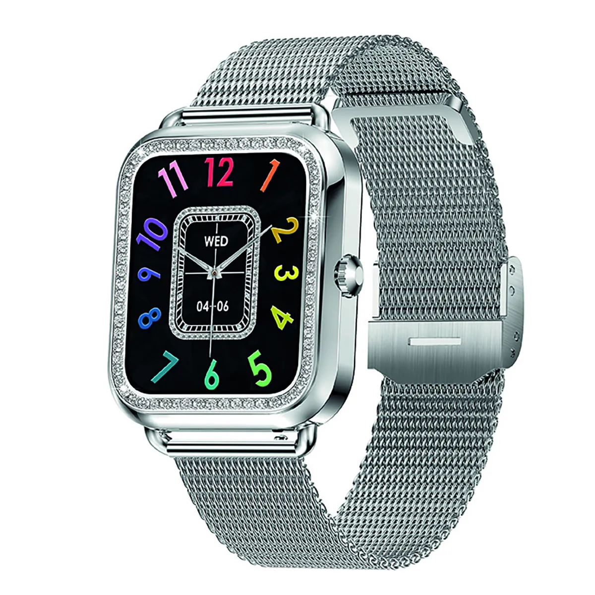 Avizar Montre Connectée Modèle Maria en Acier Inoxydable avec Suivi Santé et Appels