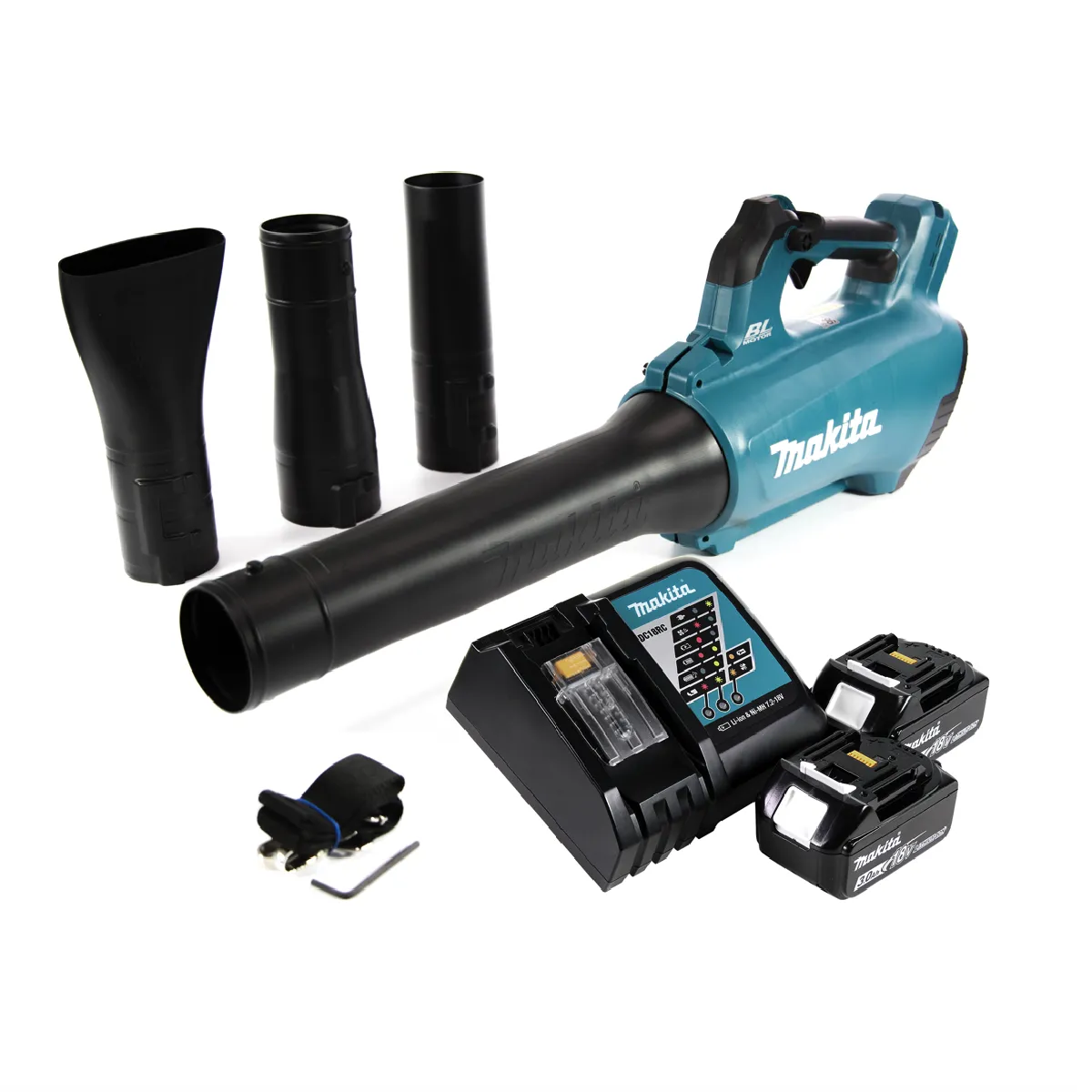 Makita DUB 184 RF Souffleur sans fil 18 V brushless + 2x Batteries 30 Ah + Chargeur - vue 2