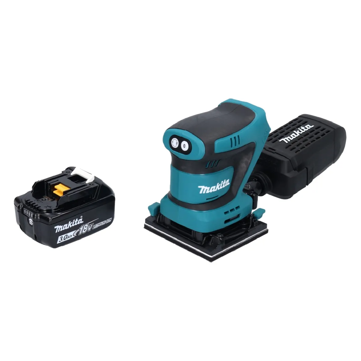 Makita DBO 480 F1 Ponceuse vibrante sans fil 112 x 102 mm 1 8V + 1x Batterie 3 0 Ah sans chargeur - vue 2