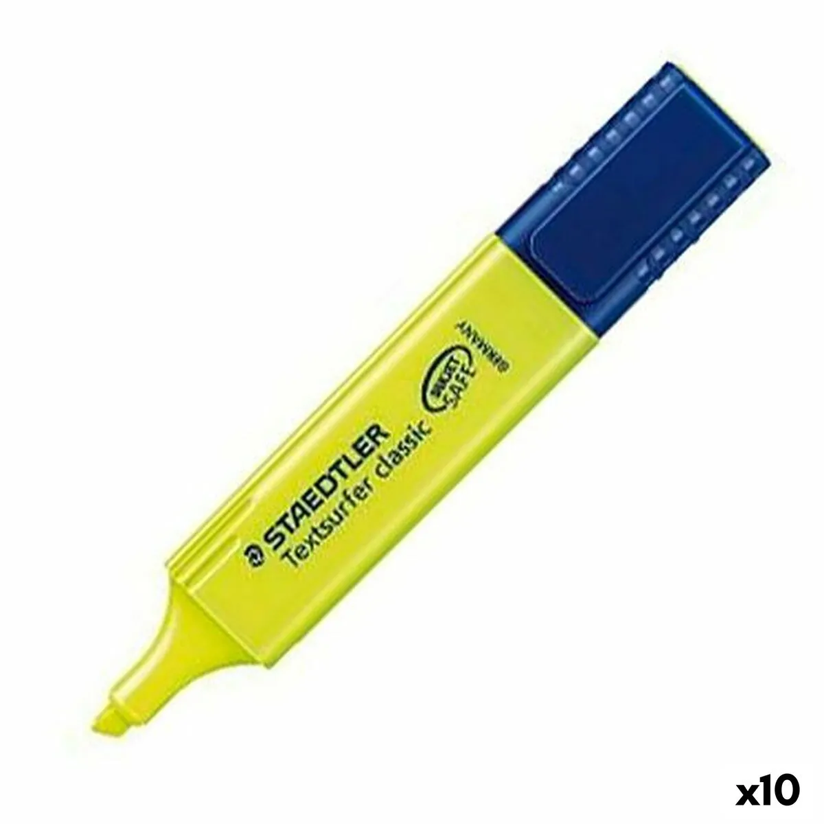 Aucune Jaune Boîte 10 Marqueurs Fluor Staedtler - Image 2