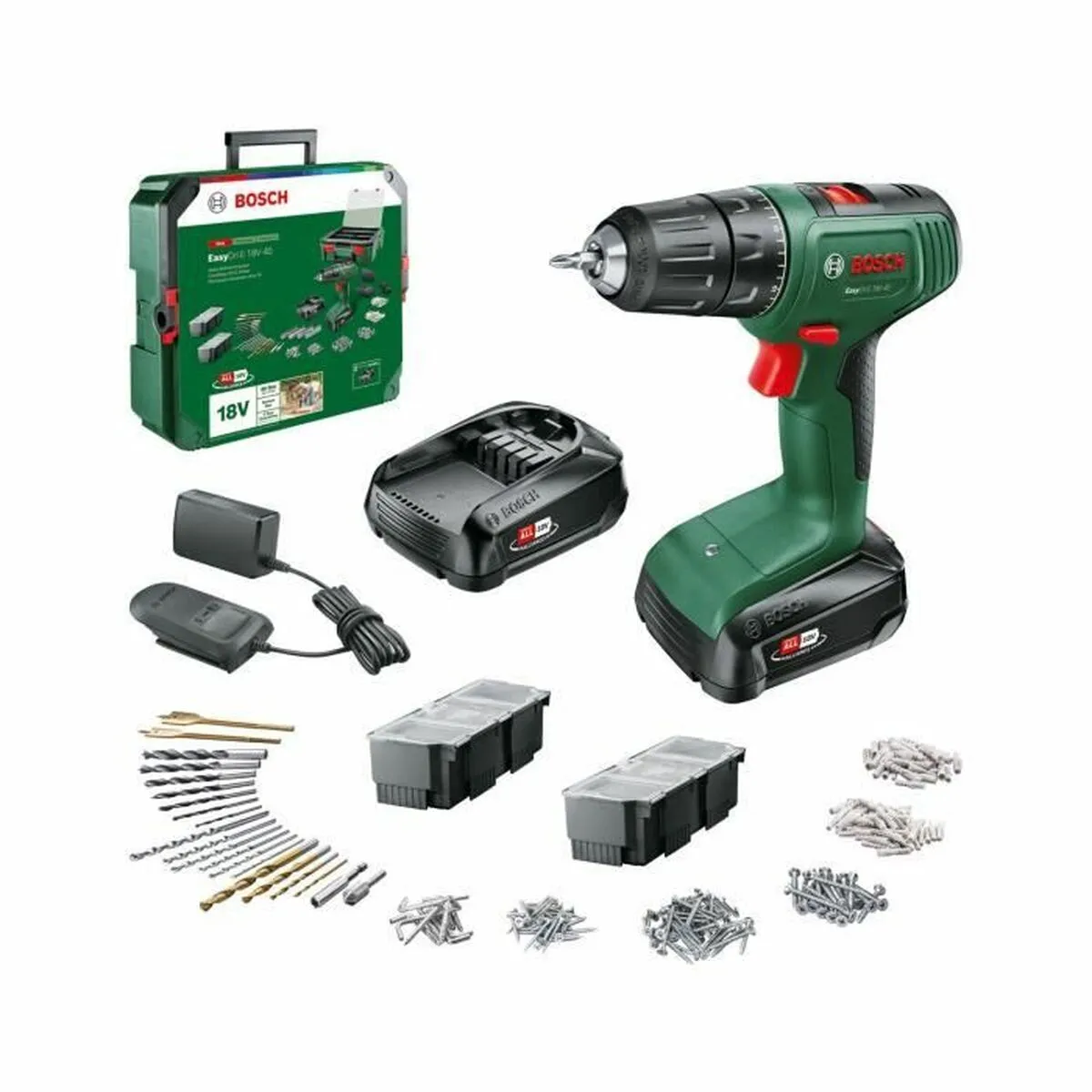 Perceuse Visseuse Bosch EasyDrill 18V-40 – 2 Batteries 1,5Ah, 241 Accessoires - vue 2
