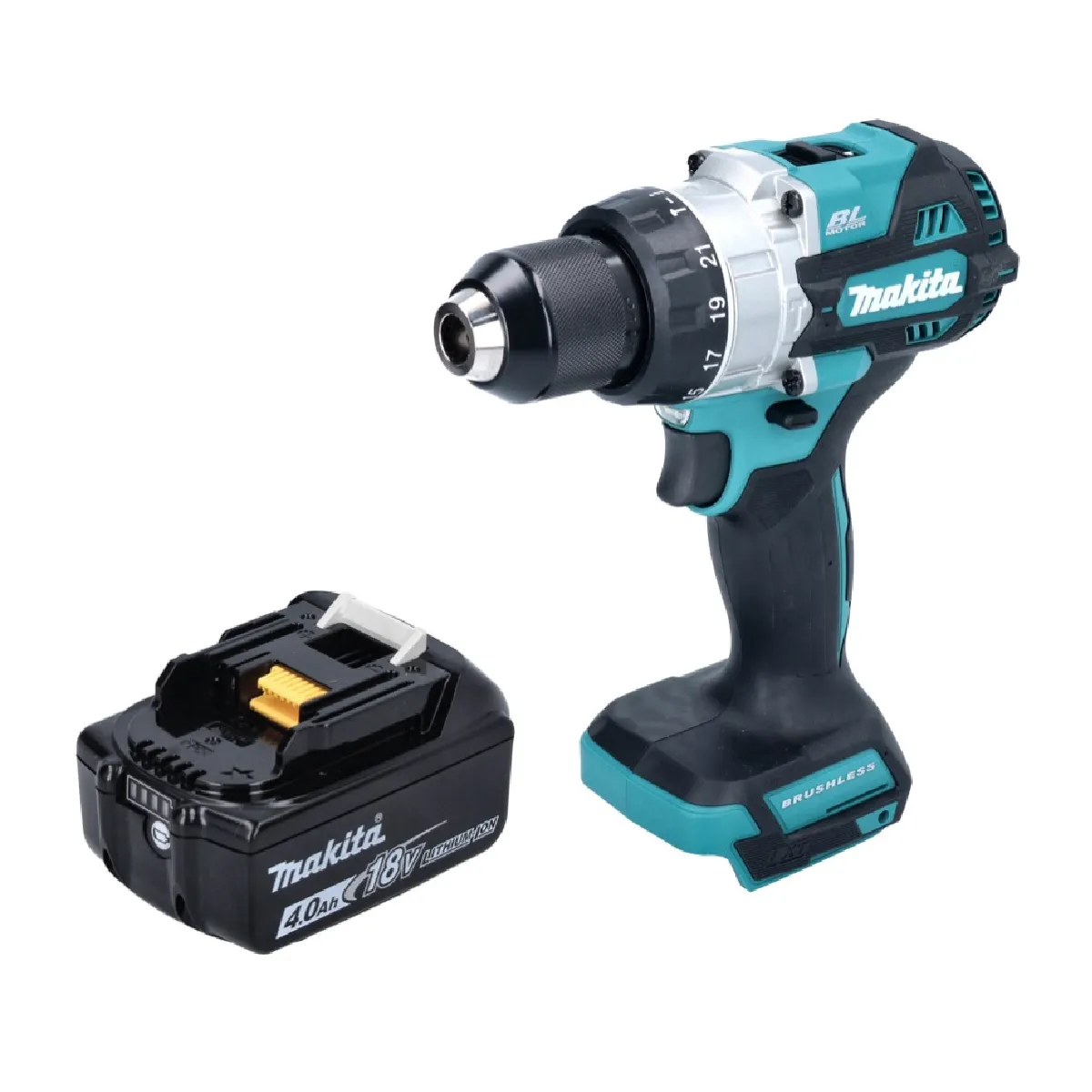 Makita DHP 486 M1 Perceuse visseuse à percussion sans fil 18 V 130 Nm Brushless + 1x batterie 4 0 Ah sans chargeur - vue 2