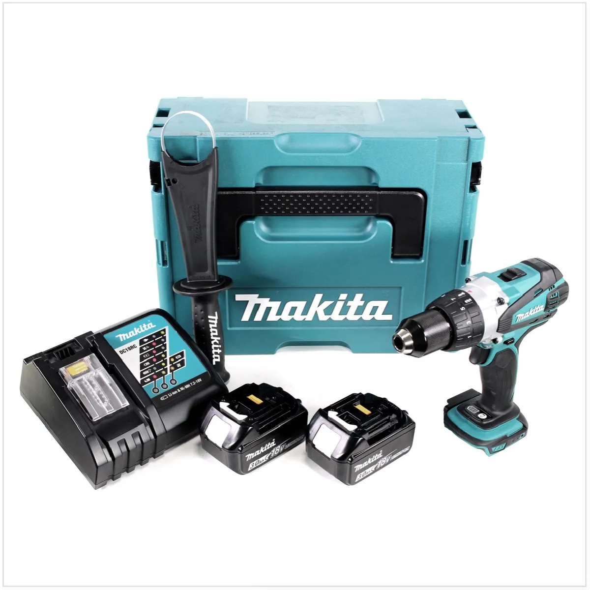 Perceuse visseuse sans fil Makita DDF 458 RFJ 18V 91 Nm en Makpac avec 2x 3 0 Ah batterie et chargeur - vue 2