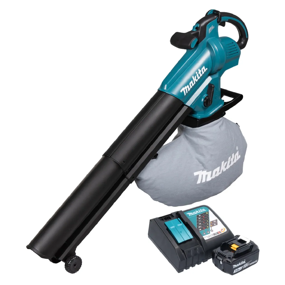 Makita DUB 187 RF Souffleur et aspirateur de feuilles sans fil 18 V Brushless + 1x batterie 3 0 Ah + chargeur - vue 2
