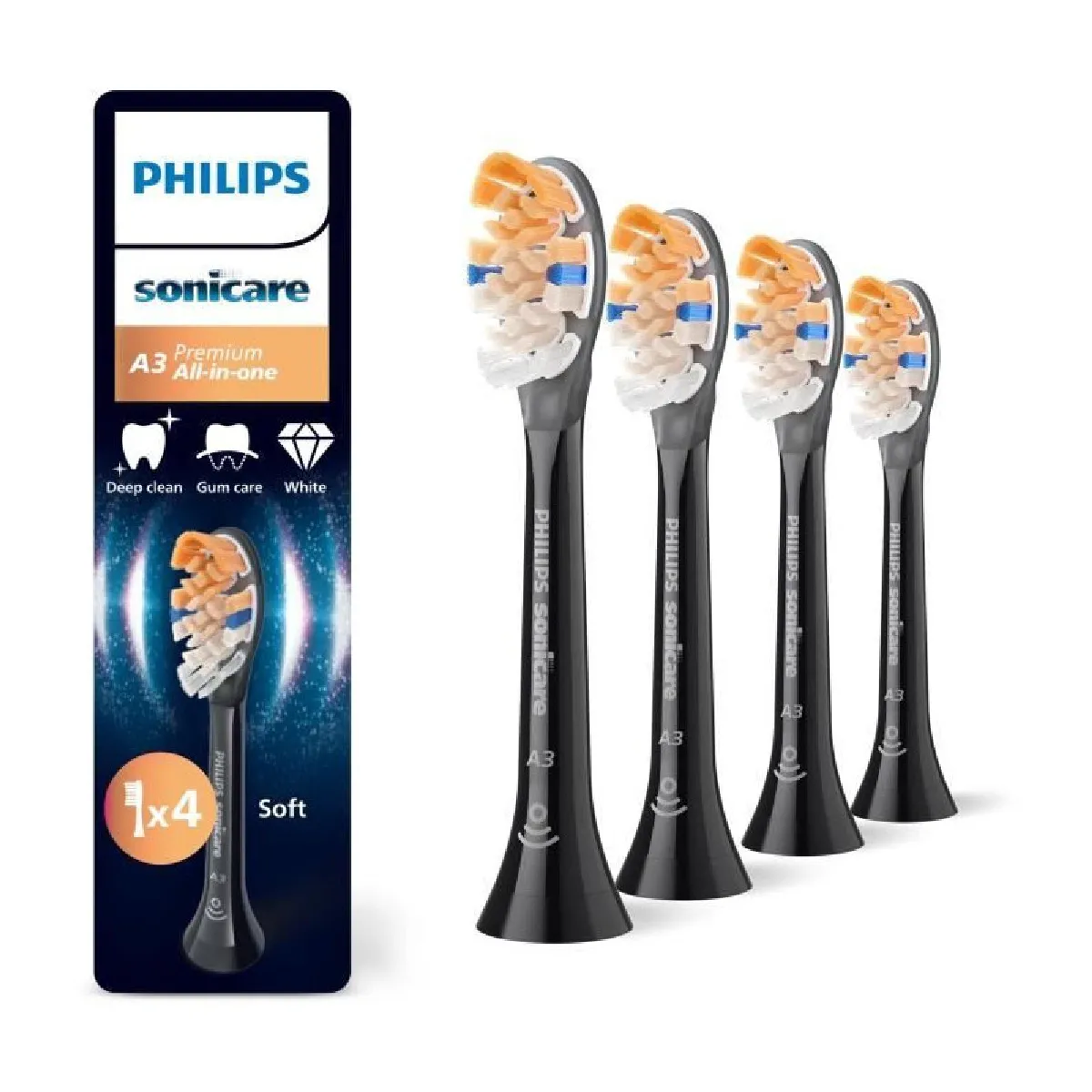 Philips Têtes de brosse Sonicare A3 HX9094/88 - Lot de 4