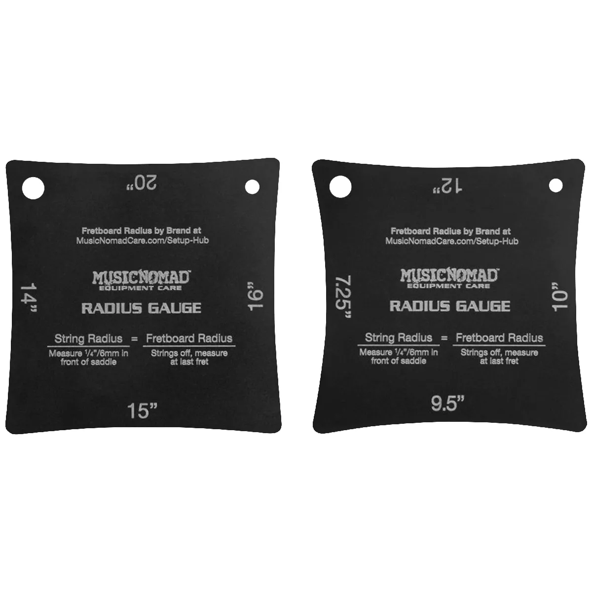 Musicnomad Cales De Réglage Du Radius De Touche Pour Guitare - Lot De 2