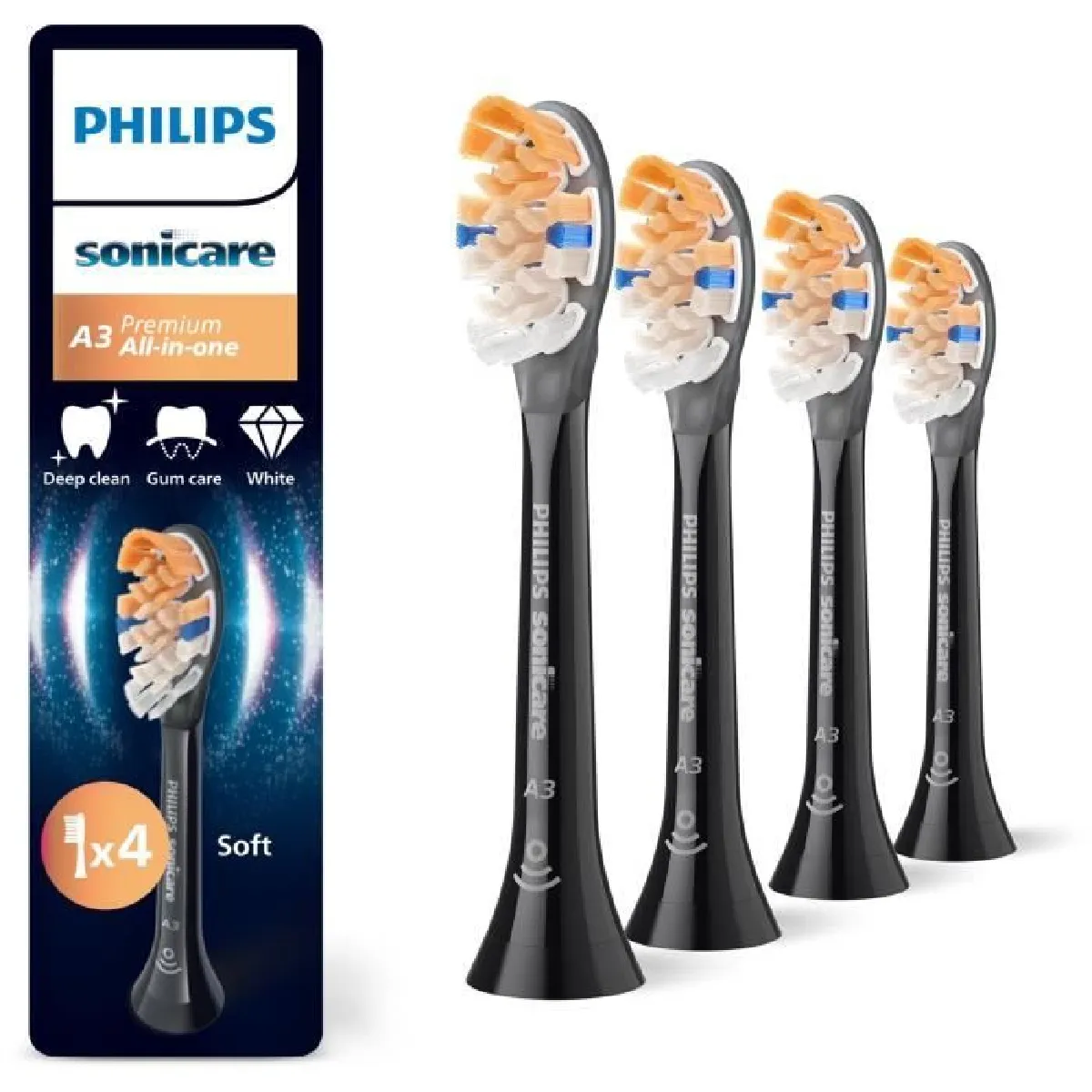 Philips têtes de brosse A3 – Noir