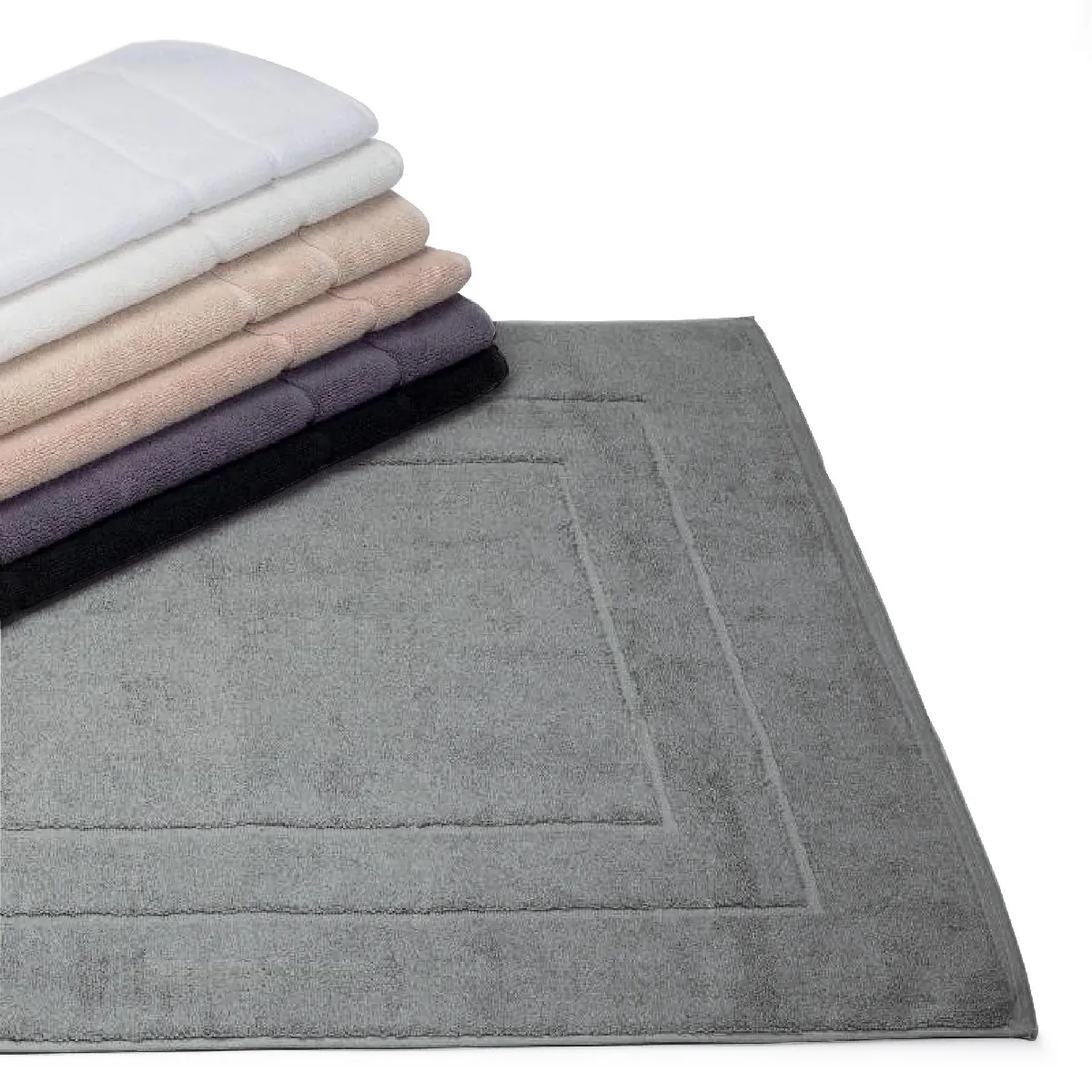 Tapis de bain flair Rectangulaire 60x100 cm - Gris Anthracite