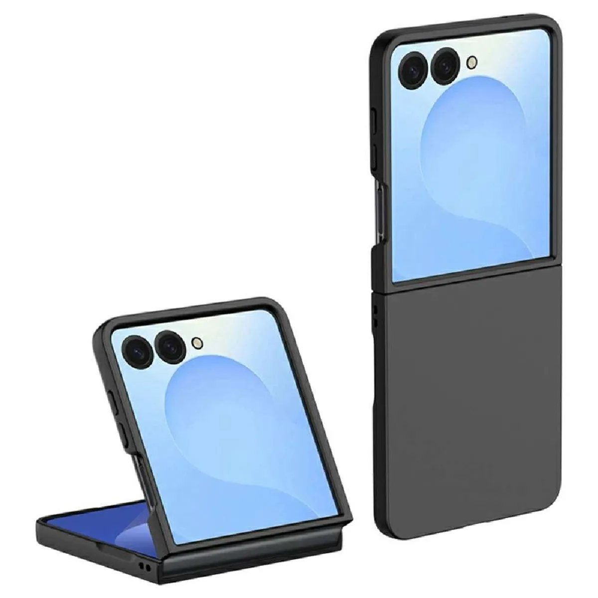 Coque pour Samsung Galaxy Z Flip 7 - housse etui rigide avant et arriere - NOIR