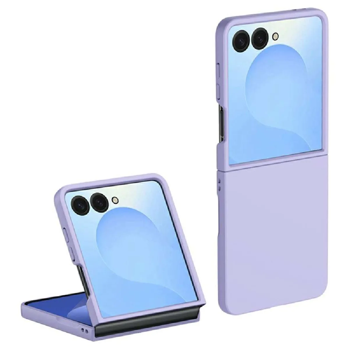 Coque pour Samsung Galaxy Z Flip 7 - housse etui rigide avant et arriere - MAUVE