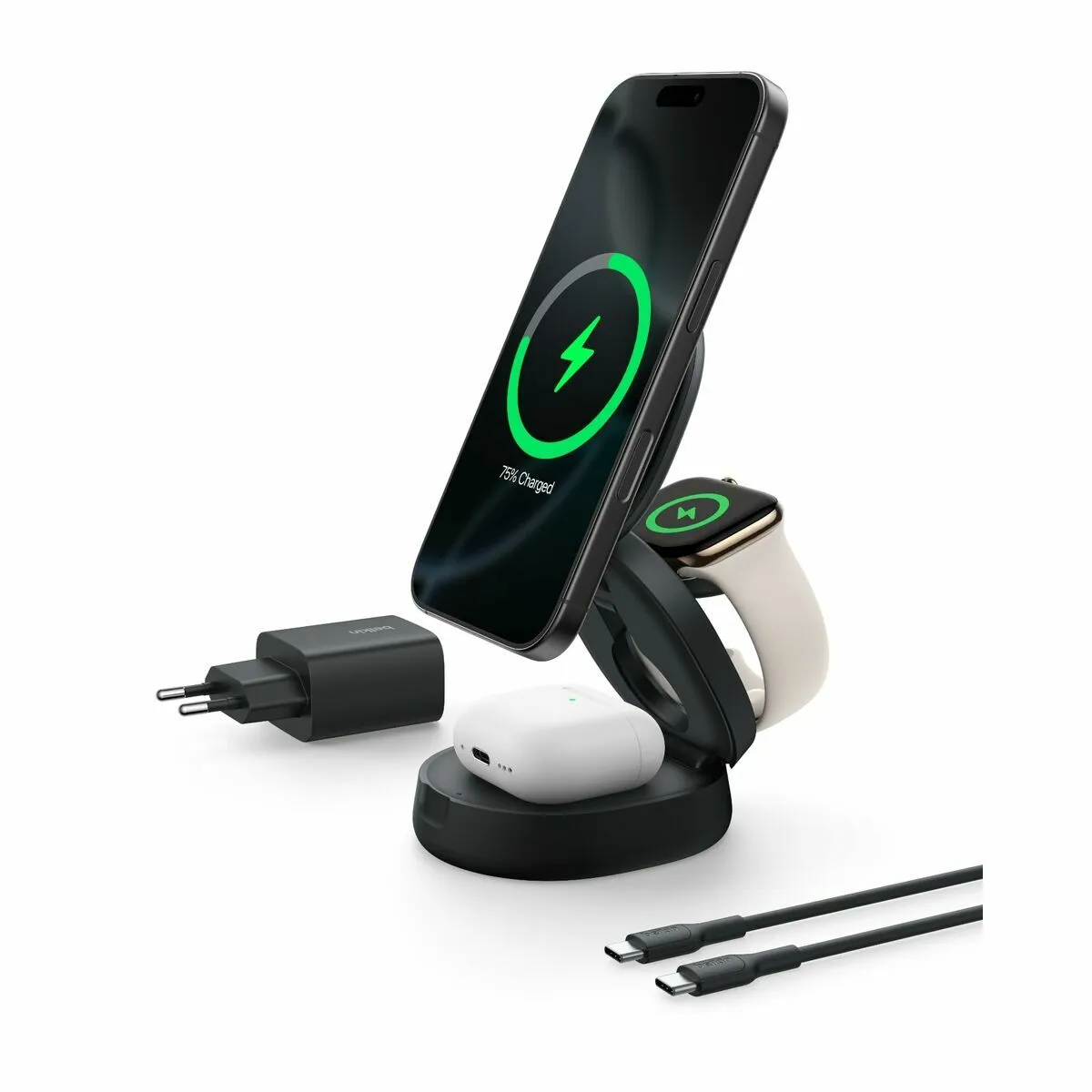 Chargeur sans fil Belkin WIZ034KQBK Noir