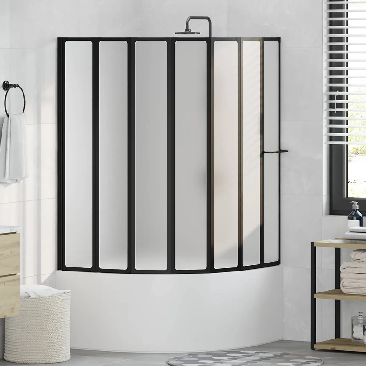 vidaXL Paroi de douche Autre 168 x 140 cm Aluminium