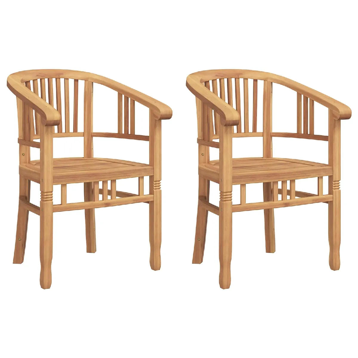 vidaXL Chaises de jardin 2 pcs 63 x 58 x 89 cm - vue 2