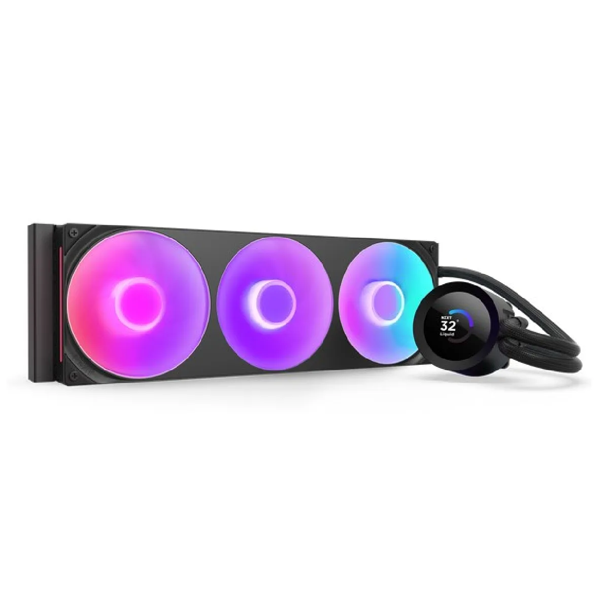Watercooling NZXT RL KR360 B2 Kraken Plus 360 RGB Écran carré 1.54 personnalisable et ventilateurs RGB