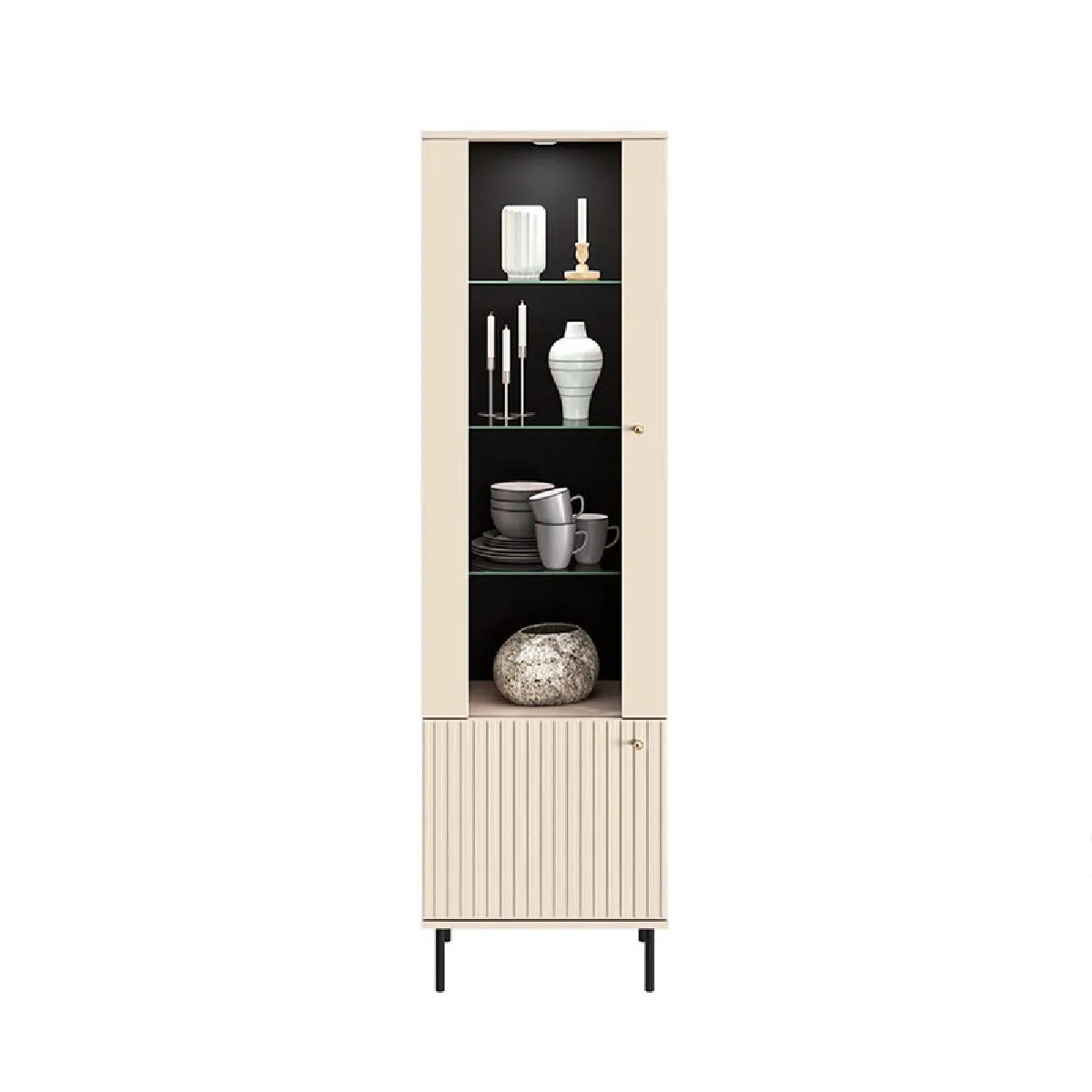 Otitec Armoire vitrine design - Beige