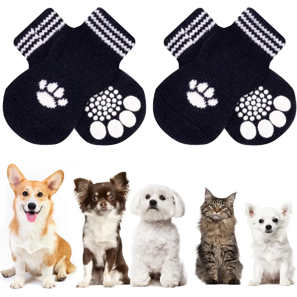 Meilleurs prix pour Chaussettes Anti-Dérapantes Chien Chat MOTIF PATTE M