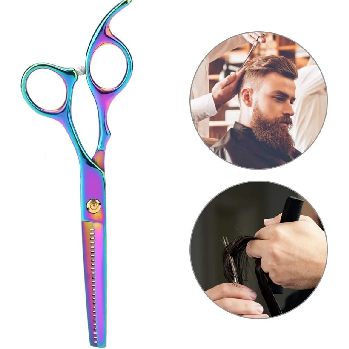 Meilleurs prix pour 2 paires de ciseaux à effiler professionnels pour toilettage de chien et chat avec peigne de toilettage