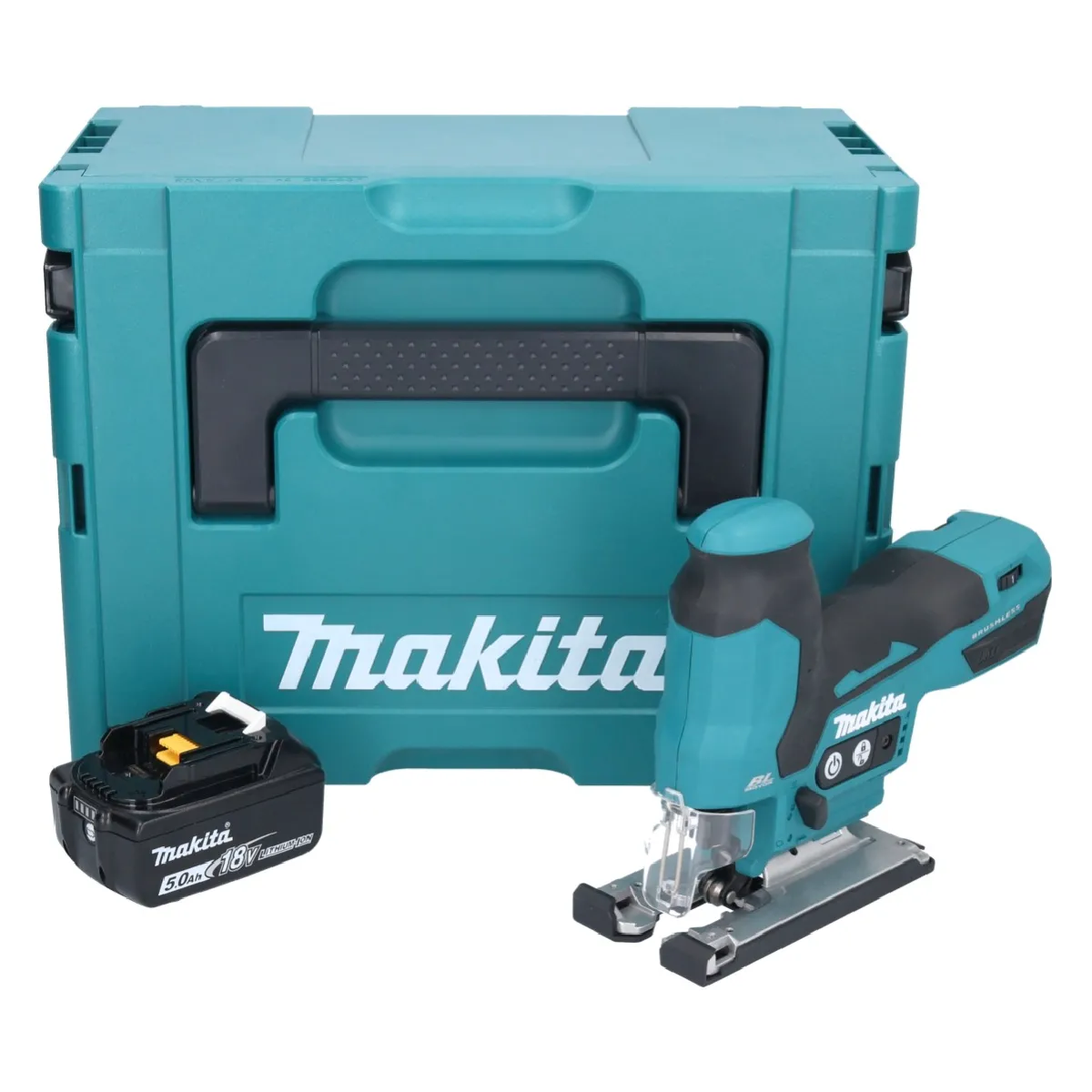 Makita DJV 185 T1J Scie sauteuse pendulaire sans fil 18 V Brushless + 1x batterie 5 0 Ah + Makpac sans chargeur - vue 2