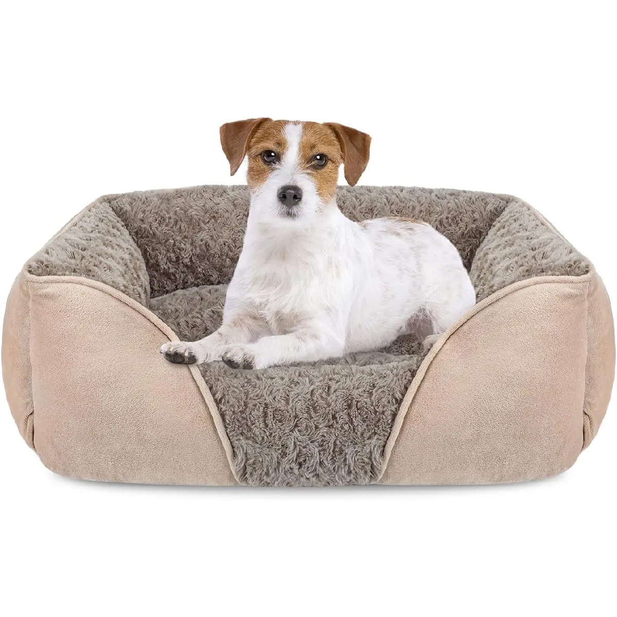 Comparer les prix de Lit pour Chien Lavable, Antidérapant 63x53x20cm gris
