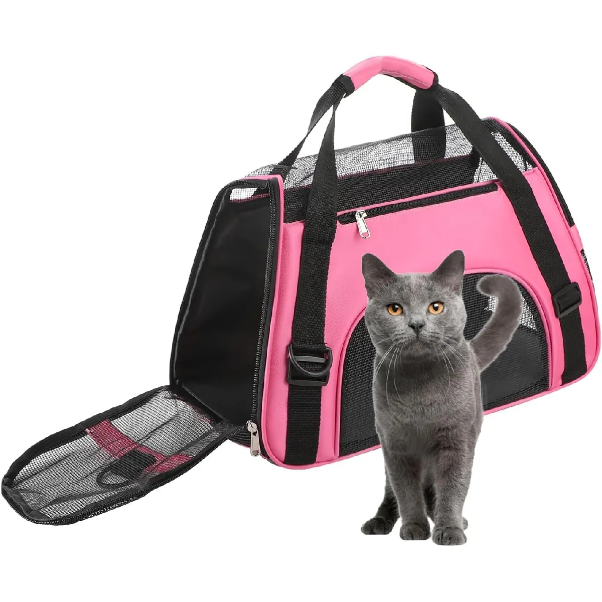 Meilleurs prix pour Sac de transport respirant avec bandoulière réglable rose